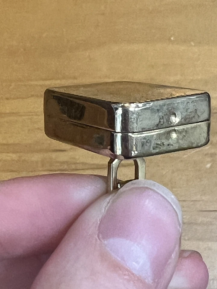 Caja de música para gemelos Colibrí tono dorado que no funciona sobrebobinada estuche de almacenamiento pequeño Foto 3 de 4