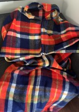 Vintage Plaid Snuggie Sack Blanket Bag 1980s