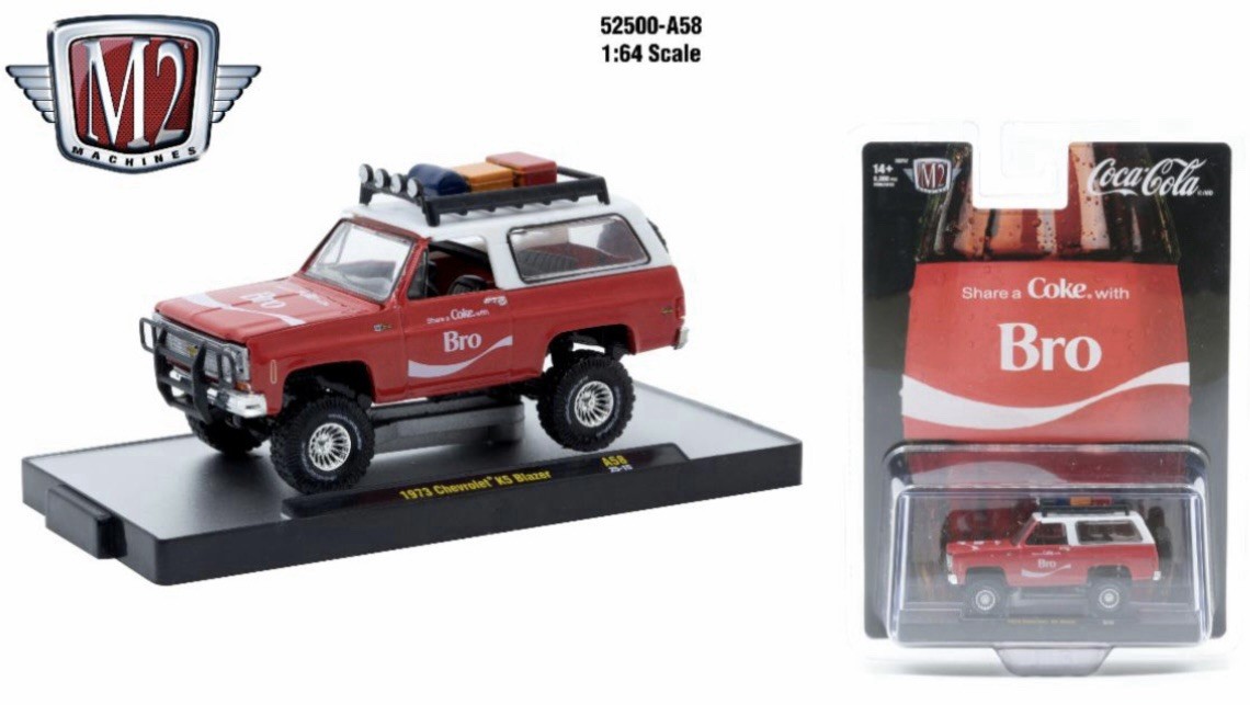 M2マシーン　コカ・コーラ　 1973 シボレー K5 ブレーザー M2 Machines 1:64 1973 Chevrolet K5 Blazer - Coca Cola