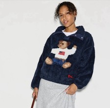 Ralph Lauren Polo Bear Sweater High Pile Fleece Mockneck SOLD OUT AUTHENTIC S