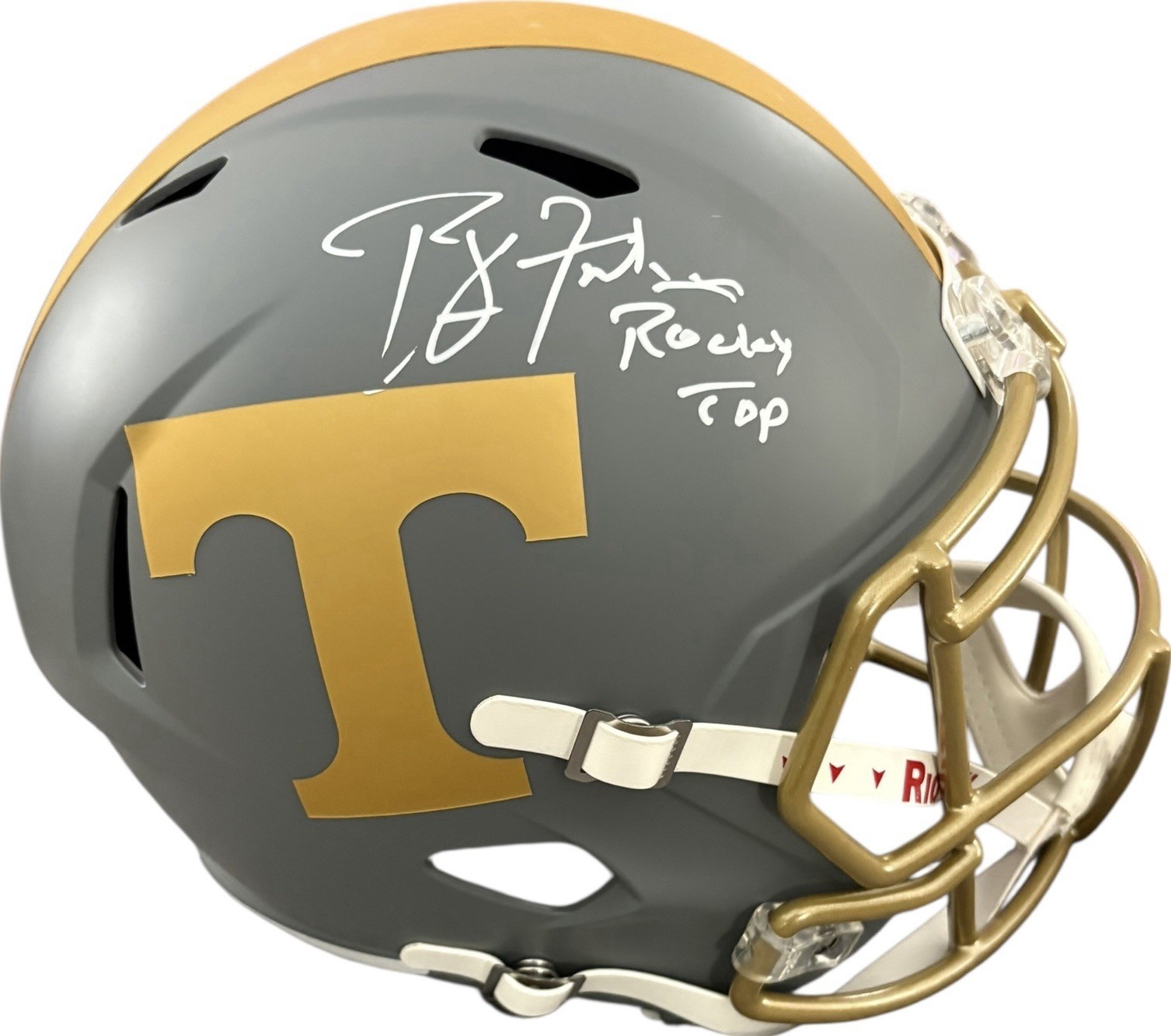 Phillip Fulmer Autographed Signed Tennessee Volunteers Slate Fullsize Helmet Beckett Cert 