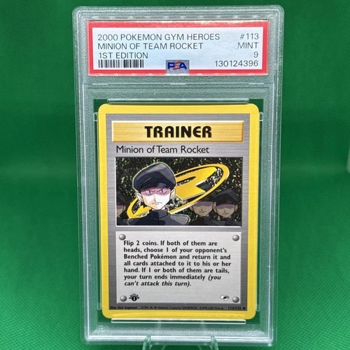 Minion of Team Rocket 113/132 Gym Heroes 1st Edition PSA 9