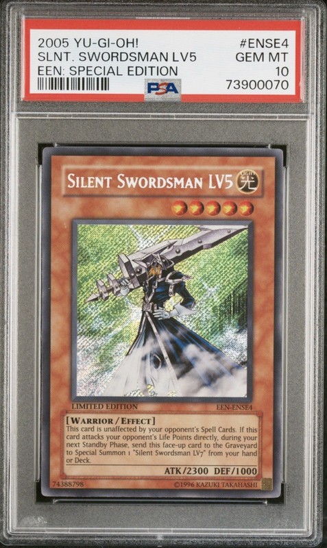 Yu-Gi-Oh Silent Swordsman LV5 Elemental Energy EEN-ENSE4 Limited Edition PSA 10