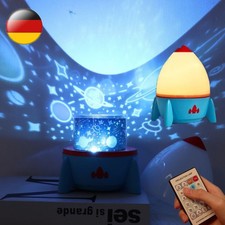 LED Rakete Sternenhimmel Projektor Lampe Nachtlicht Kinder Dekor Nachtlampe DE