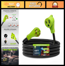 50FT 8AWG 50Amp Welder Extension Cord, NEMA 14-50P to 6-50R, 4 Prong to 3 Prong,