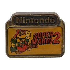 Vintage 1989 Nintendo Super Mario Bros 2 Belt Buckle 1989 2" x 1.5"