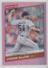 2020 Panini Donruss Retro 1986 Holo Pink Logan Allen (Base Releasing Pitch) fz4