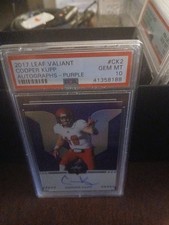 COOPER KUPP  3 OF 15  AUTO R.C 2017 LEAF METAL VALIANT PURPLE RAMS / EWU 🏈🏆🔥