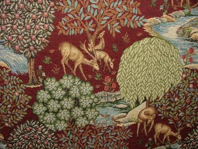 Tela De Tapiz De William Morris The Brook Cortina De Vino Tapicería 15 Metros - Imagen 1 de 4