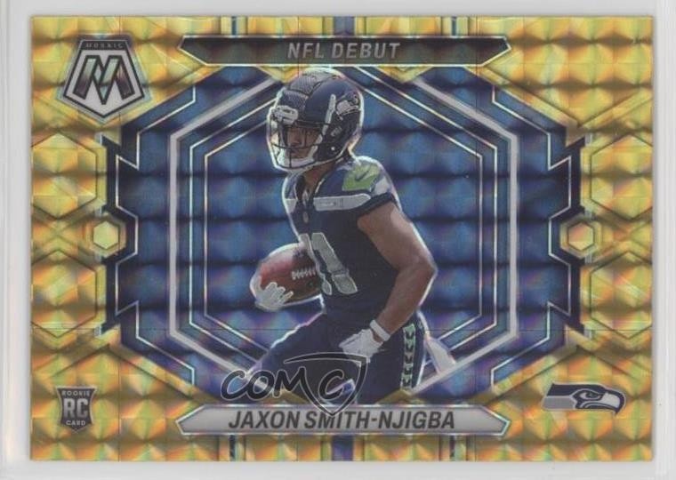 2023 Panini Mosaic NFL Debut Reactive Yellow Prizm Jaxon Smith-Njigba Rookie RC