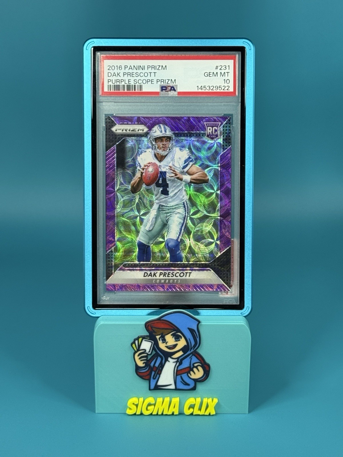 Dak Prescott ROOKIE RC 67/99 PSA 10 GEM MT 2016 Panini Prizm Purple Scope 🟣