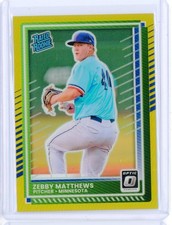 2025 Panini Donruss Optic ZEBBY MATTHEWS Rated Prospect Rookie RC GOLD Prizm /10