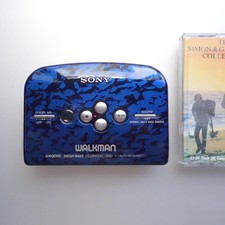 Sony WM E40ST Walkman Cassette Player Vintage Metallic Blue Rare Limited