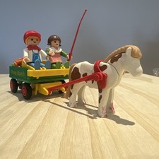 Playmobil Pony ranch Wagon And Children Set 3713