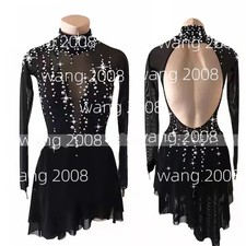 Figure Skating Dress Ice Skating Dress Competition Skating Wear black