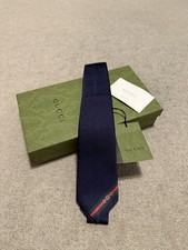 Gucci Weppy 7.0 Men Tie Mid Night Blue