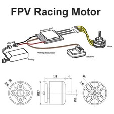 B-BE1806 2300KV Brushless Motor Replacement With Adapter Fit For RC