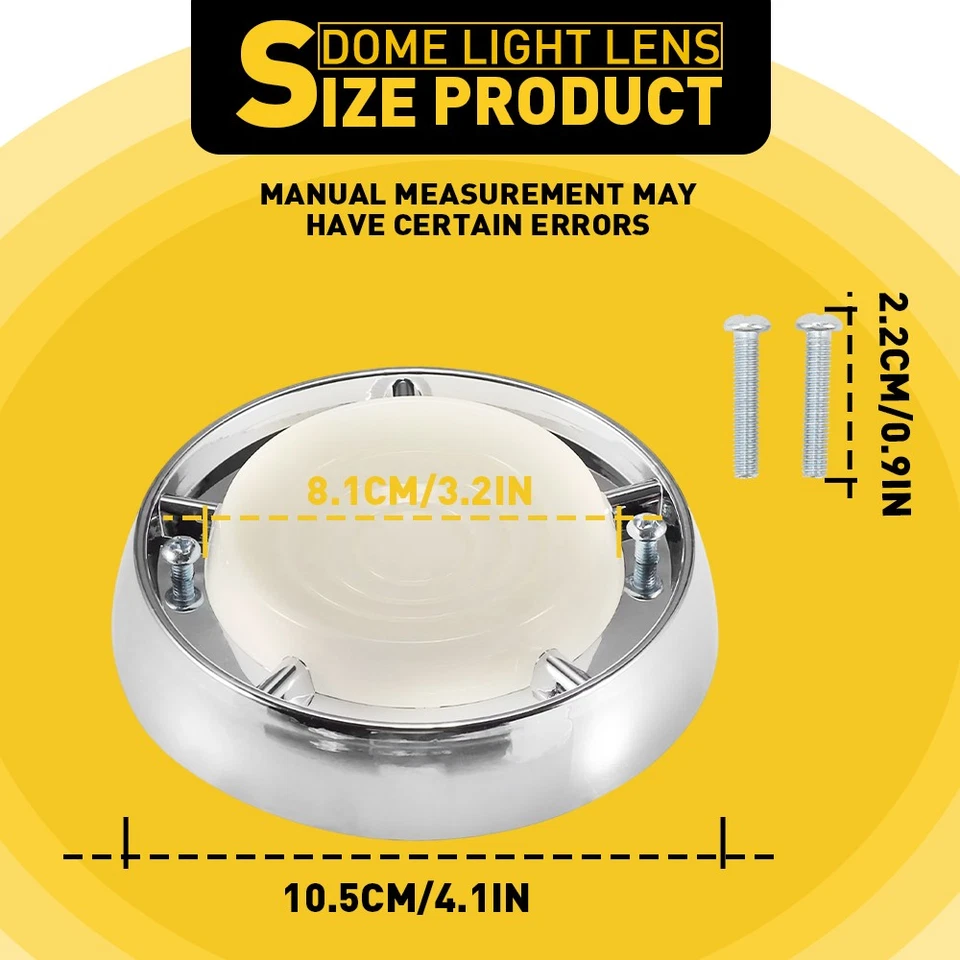 Cubierta de luz de cúpula superior transparente interior impermeable para Ford Fairlane 1962-65 PY Foto 4 de 4