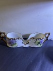 Vintage Lambertson Spooner W/Gold Trim & Flower Porcelain Spoon/Napkins Holder — photo 1
