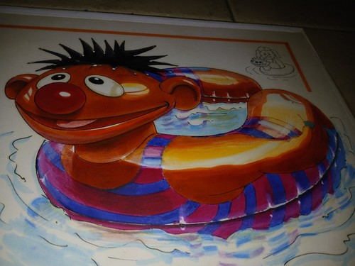 1983 Coleco Ernie Sesame Street Prototype Raft Presentation Art  Dexter Liu NM - Picture 3 of 4