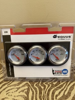 Equus 5200 5000 Series 2-1/16'' 3-Gauge Panel Water Temp/Volt/Oil Pressure