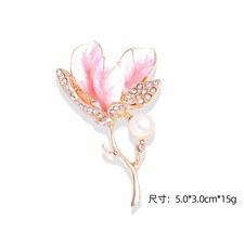 Elegant Colorful Enamel Flower Brooch Pin for Women Wedding Party Gift Jewelry