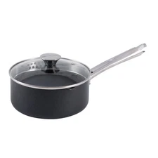 T-fal Cook & Strain Non-stick, 3 Quart Saucepan with Lid, Black