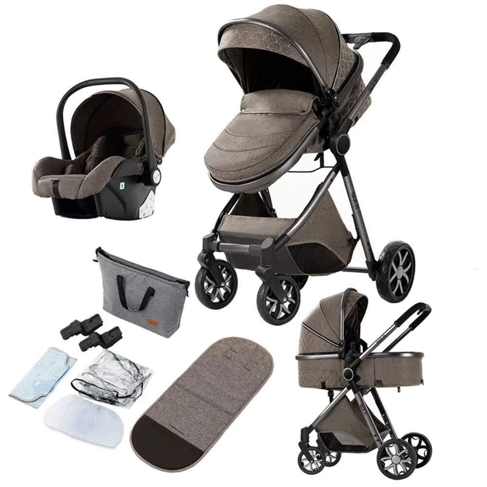 Baby Toddler 3 in 1 Pram Car Seat Stroller 24 Variants & Colours