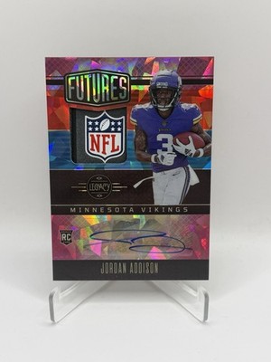 2023 Panini Legacy Futures Jordan Addison RPA NFL Shield Patch Auto 3/5 HIT SSP