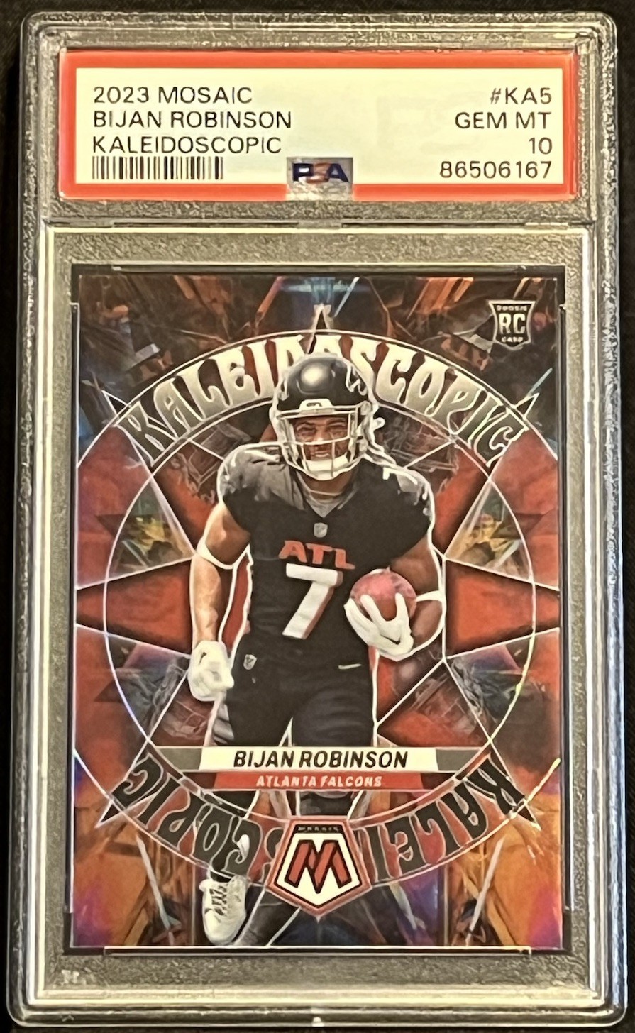 2023 Panini Mosaic Kaleidoscopic #KA5 Bijan Robinson PSA 10 Rookie