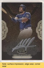 2019 Topps Tier One Prime Performers Silver Ink /10 Jesus Aguilar Auto READ s3g