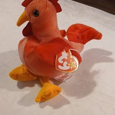 Ty Beanie Babies Strut Rooster Plush Toy with Tags, Ages 3 , 3-4, 4-7 Years