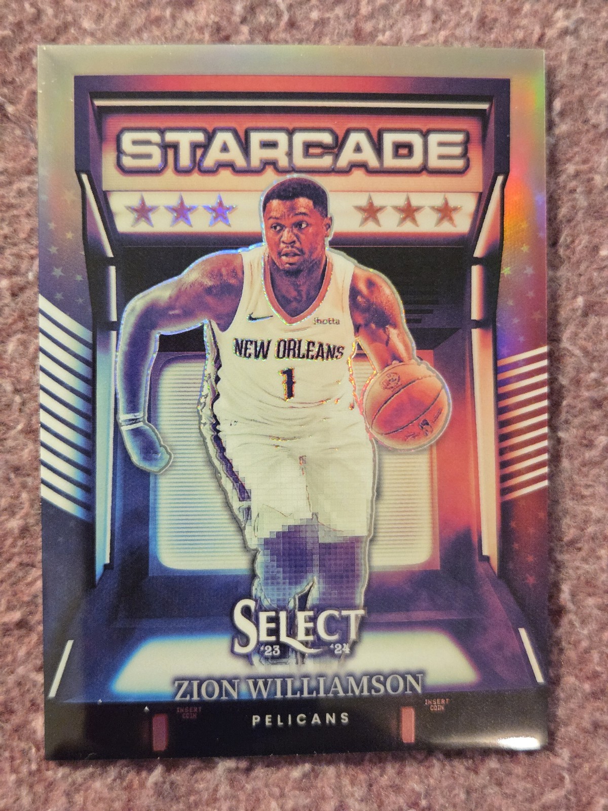 ZION WILLIAMSON STARCADE CASE HIT — 2023-24 Panini Select #15 NO Pelicans SSP