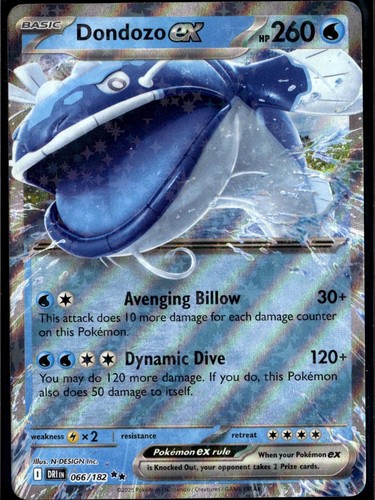 Pokémon TCG Dondozo EX 66/182 Destined Rivals Holo Double Rare