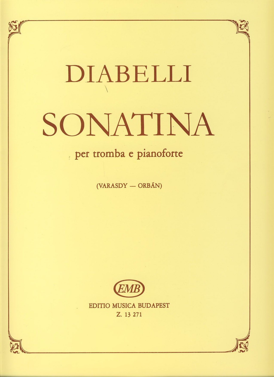 Sonatina per tromba e pianoforte Piano, Trumpet Music Diabelli Editio Musica Bud