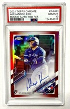 2021 Topps Chrome - Rookie Auto Alejandro Kirk #RA-AKI Red /5 PSA 10 Blue Jays