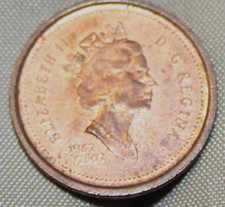 CANADA 1 CENT 1952-2002 KG COIN GOLDEN JUBILEE SMALL PENNY*LOOK*