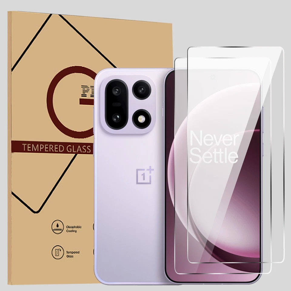 Протектор экрана Oneplus 12/12R/13/13R закаленное стекло 9H защита от царапин упаковка 2 шт. - Изображение 3 из 3
