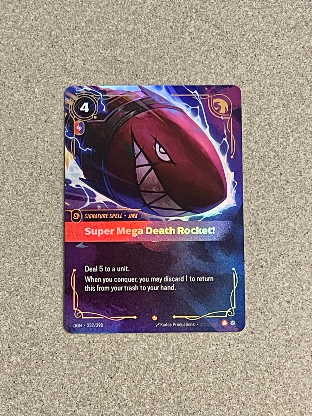 Riftbound TCG: Super Mega Death Rocket! 252/298, Origins, Epic Rarity