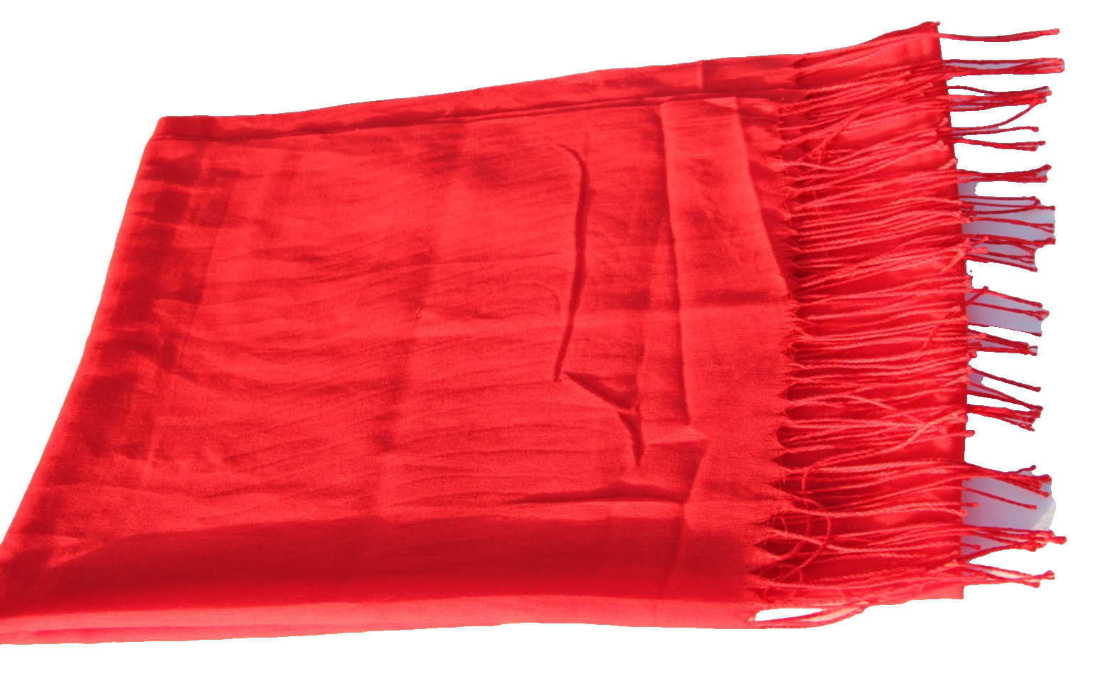 Women’s Bright Solid Red Soft Wrap Shawl Scarf Re… - image 8