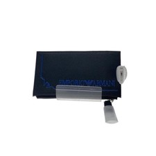 EMPORIO ARMANI Leather Card Case, Black, Men's
