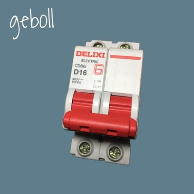 DELIXI ELECTRIC D16 MCB DELIXI ELECTRIC 16 AMP MCB 2P 16A D16 CDB6i DELIXI