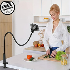 Bedside Desktop Mobile Phone Clamp Bracket Flexible Long Arm Overhead Stand NEW