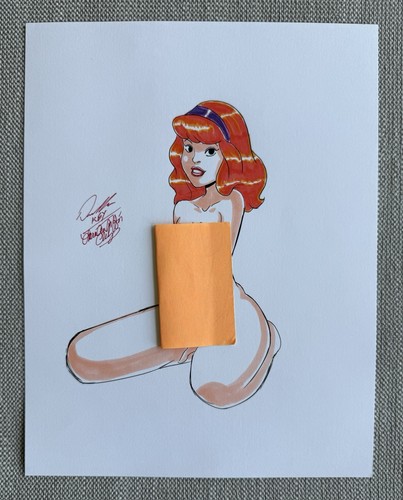 Keyeske Creations, Signed Original Daphne Blake Nude Drawing, Scooby