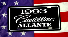 1993 Cadillac ALLANTE license plate tag   93  two seat luxury roadster by Caddy