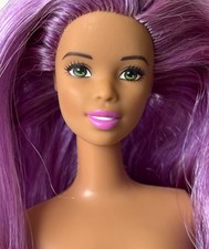 Fashionista Barbie Doll, Asha, AA, African, Purple Hair, Ballerina Feet OOAK