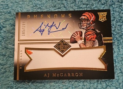 R) 2014 Panini NFL Limited Phenoms Aj McCarron Rookie Auto 185/199 Bengals NO165