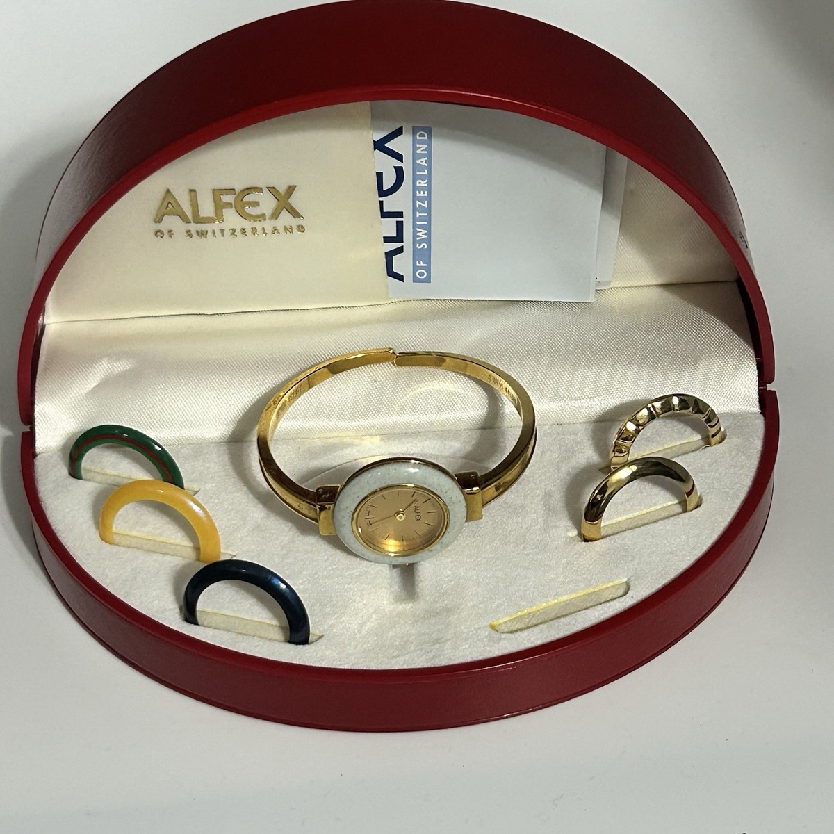 Vintage ALFEX Swiss Made Women's Bangle Watch Interchangeable