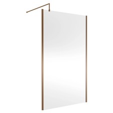 Balterley Framed Wetroom Screen, 1200mm, Brushed Bronze