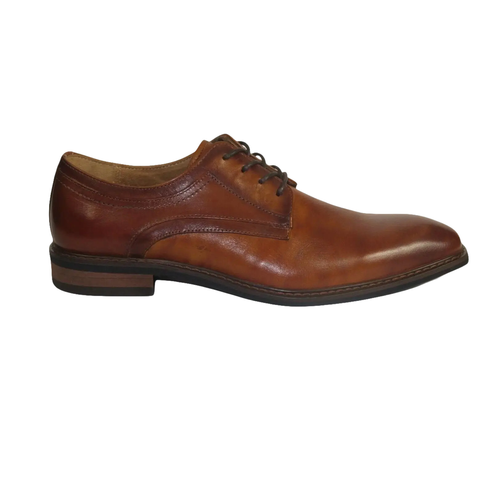 Men's Shoes Steve Madden Soft Leather upper Lace Up Nanndo Brandy image 8